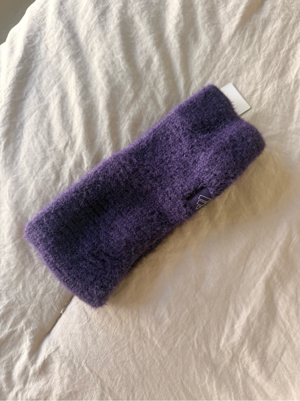 adidas Purple Fuzzy Knit Headband